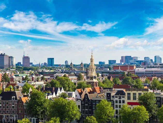 Uitzicht over de stad